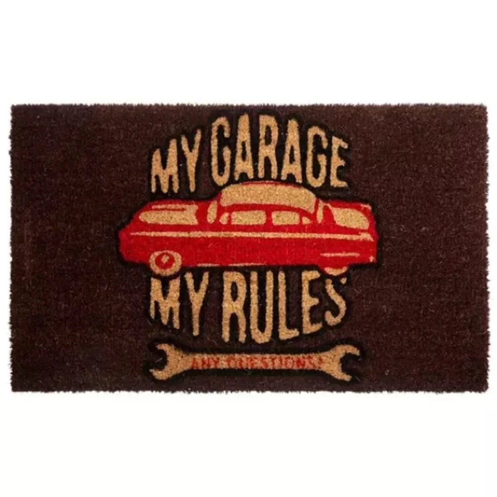 My Garage My Rules Coir Doormat